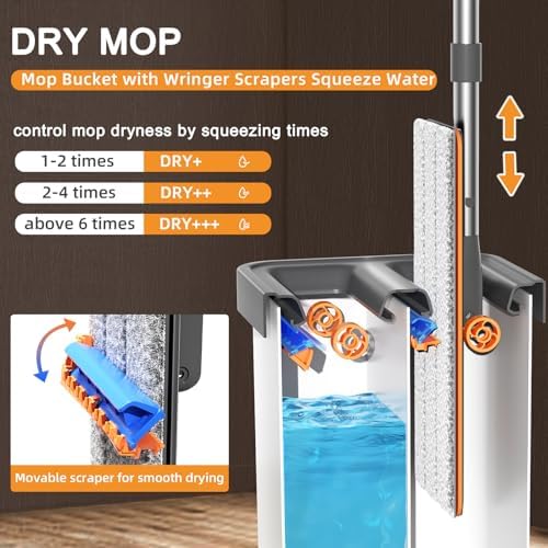 MOPALL Mop and Bucket with Wringer Set for Home
