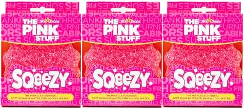 Stardrops The Pink Stuff SQeeZY Miracle Scrubber Sponge 3-Pack