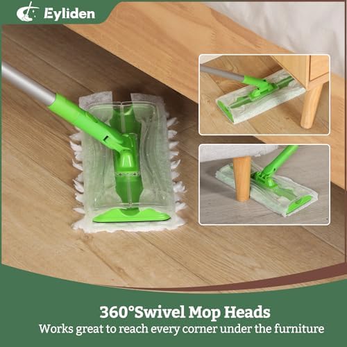 Eyliden Dust Mop with Lock Tight Pads and 36 Cloths