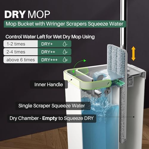 JOYMOOP Mop and Bucket Set with Wringer White