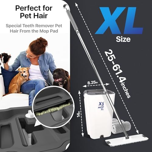 X3 Mop XL 3-Chamber Design 3 Reusable Microfiber Pads