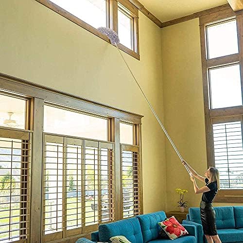 Azun Microfiber Duster with 30-100 Extendable Pole and Bendable Head