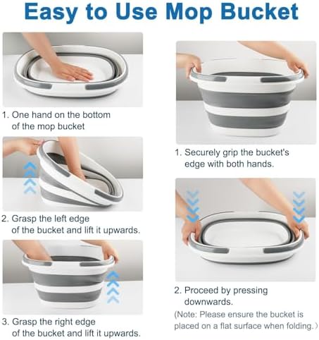 Collapsible Mop Bucket with Handle 16L