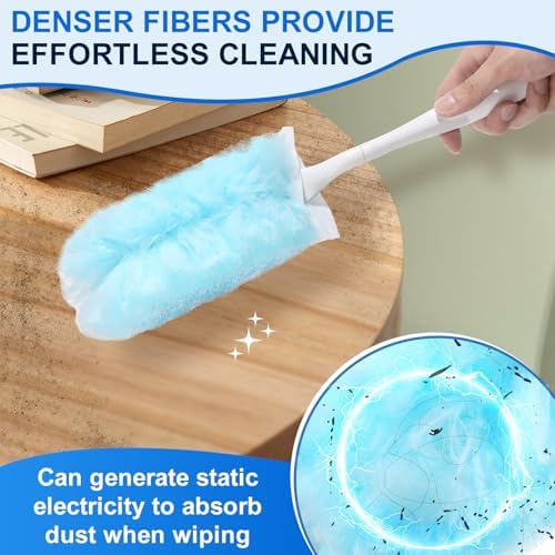 10 PCS Heavy Duty Disposable Dusters with Handle for Blinds and Furniture
