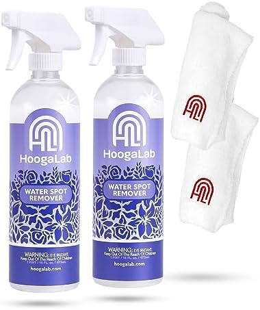 HoogaLab Water Spot Remover 16oz 2 Pack Glass Cleaner