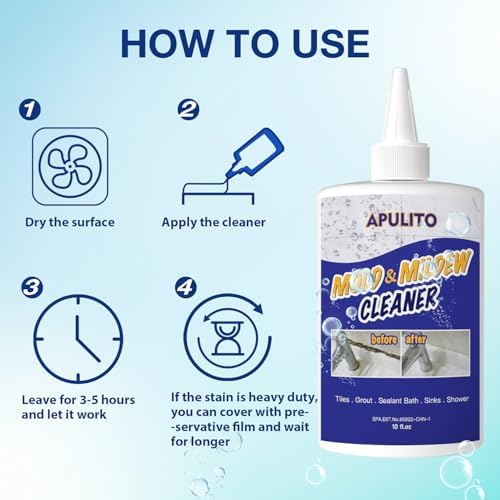 APULITO 10 Fl Oz Black Stain Gel for Bathroom and Kitchen