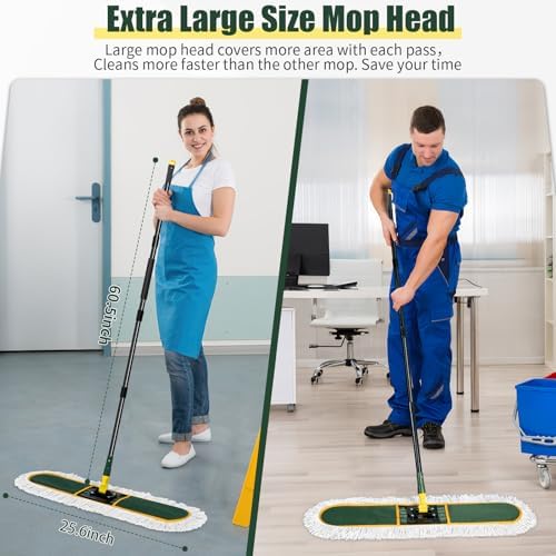 BUVE 24 Heavy Duty Dust Mop with Replacement Pads