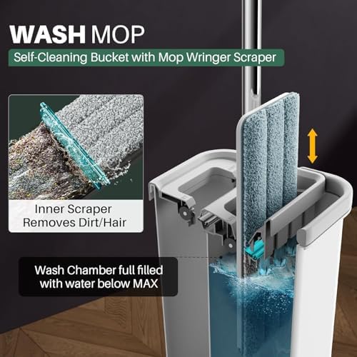JOYMOOP Mop Bucket Set with 15 Floor Cleaner Pods