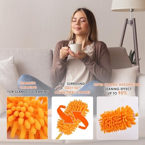 REDONES Reusable Duster Refills for Swiffer 4 Pack