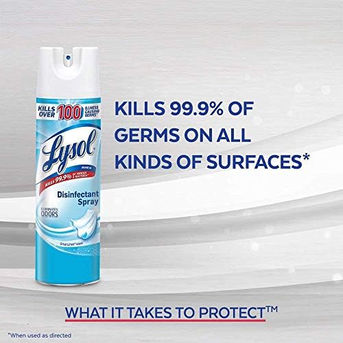 Lysol Disinfectant Spray 76oz 4X19oz Crisp Linen