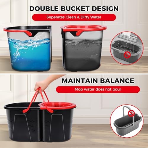 Gadhra Spin Mop and Bucket Set with Wringer 1
