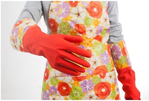 Treenewbid Kitchen Rubber Gloves with Warm Lining 2 Pairs