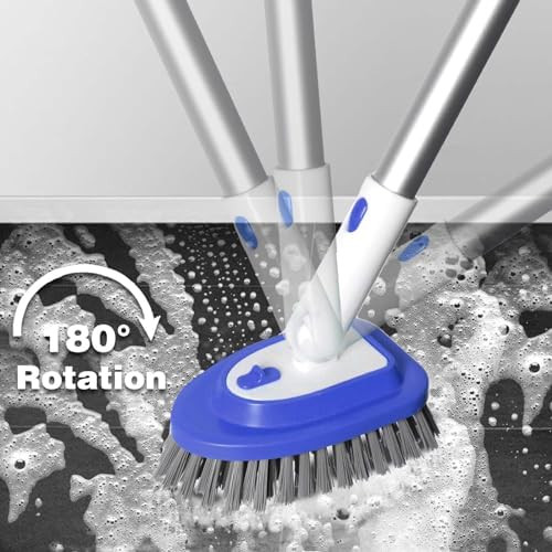 Bryquelin 3 in 1 Tub Brush with 58 Long Handle