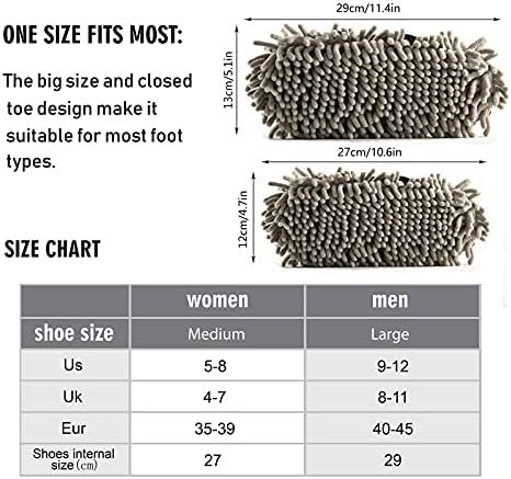 Xigua Microfiber Cleaning Slippers for Men Women Size L