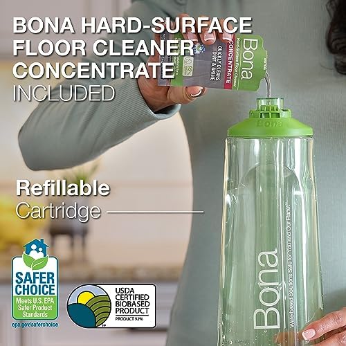 Bona Multi-Surface Spray Mop with Cleaner and Pad