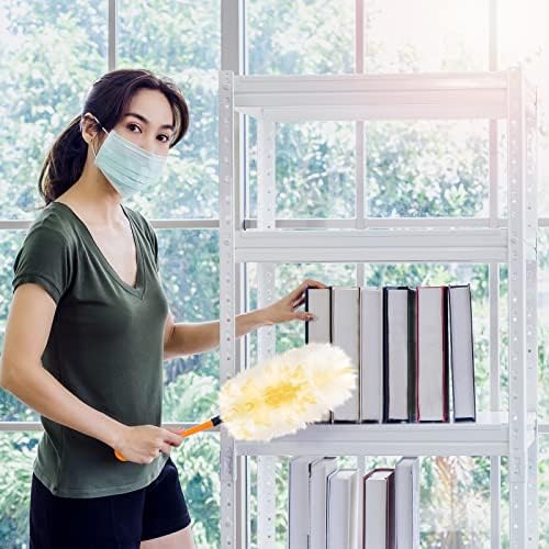 Vesici 100 Pcs Duster Refills with Handle for Heavy Duty Cleaning