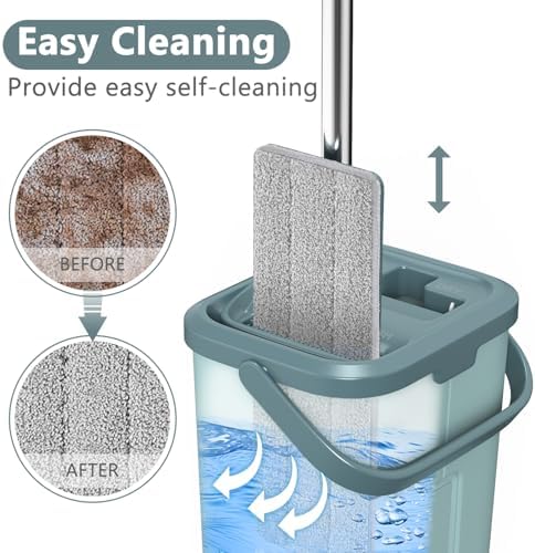Aifacay Wall Mop and Bucket Set with Wringer