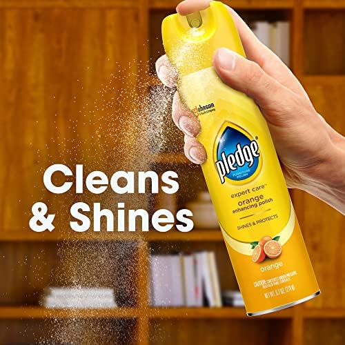 Pledge Enhancing Polish Spray Orange Scent 97oz Pack of 3
