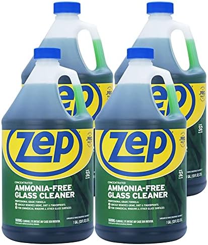 Zep Ammonia Free Glass Cleaner 1 Gallon Case of 4 1
