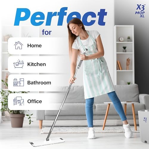 X3 Mop XL 3-Chamber Design 3 Reusable Microfiber Pads