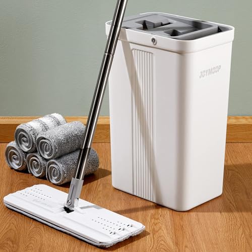 JOYMOOP Mop and Bucket Set with Wringer White