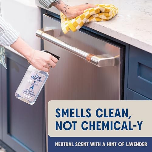 Aunt Fannies Stainless Steel Spray Cleaner - Vinegar Based Fingerprint Residue Remover