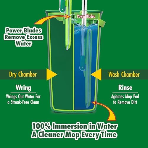 Libman Rinse n Wring Mop Bucket Set with 2 Microfiber Pads