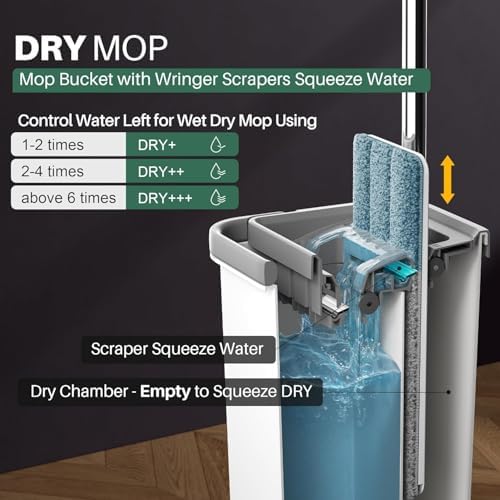 JOYMOOP Mop Bucket Set with 15 Floor Cleaner Pods