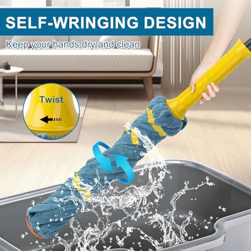 KeFanta Self-Wringing Twist Mop for All Floors