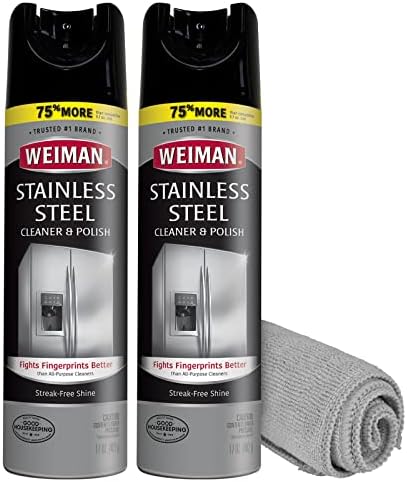 Weiman Stainless Steel Cleaner Polish Streak-Free Shine 2 Pack