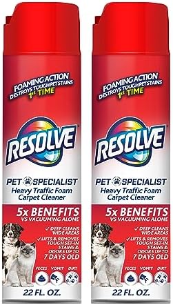 Resolve Pet Specialist Heavy Traffic Foam Carpet Cleaner 2 Pack