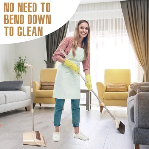 XXFLOWER 553 Long Handle Broom and Dustpan Set 1