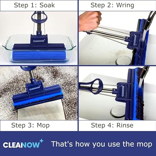 OneTouch GO Wring Mop - PVA Sponge Stainless Handle