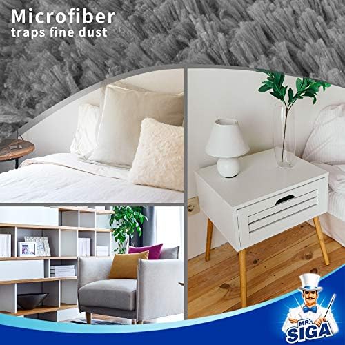 MRSIGA Lint Free Microfiber Duster for Household Cleaning