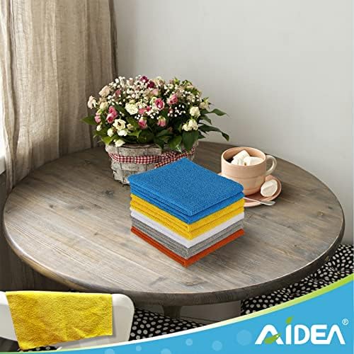 AIDEA Microfiber Cleaning Cloths 100PK Soft Durable for All Surfaces