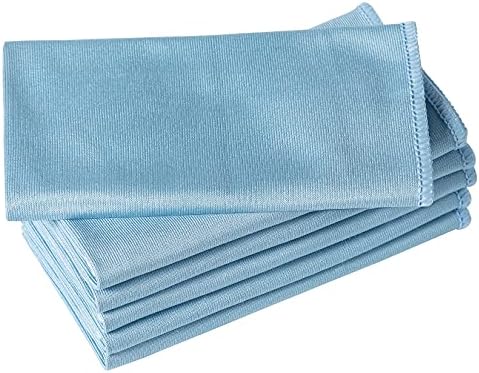6 Pack Microfiber Glass Cleaning Cloths 16x16 Lint Free