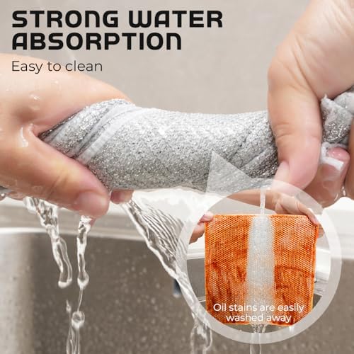 Cecurpo Multipurpose Wire Dishwashing Rags 5-Pack Reusable Scrubbing Pads