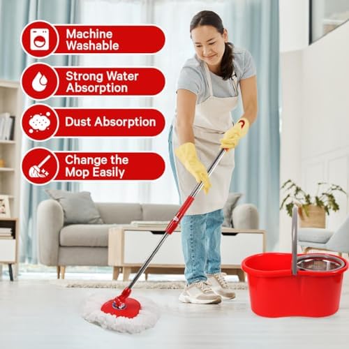 TAKTICK Spin Mop and Bucket with Wringer Set