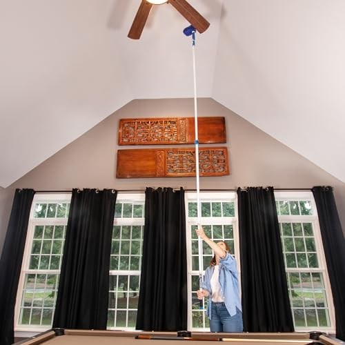 UNGER Ceiling Fan Duster with Microfiber and Washable Sleeve