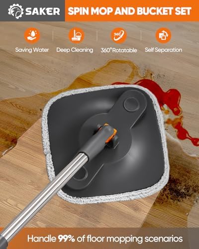 Saker Mop and Bucket with Wringer Set 1