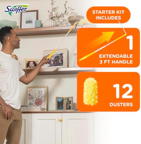 Swiffer Duster Heavy Duty Dusting Kit with 3ft Handle