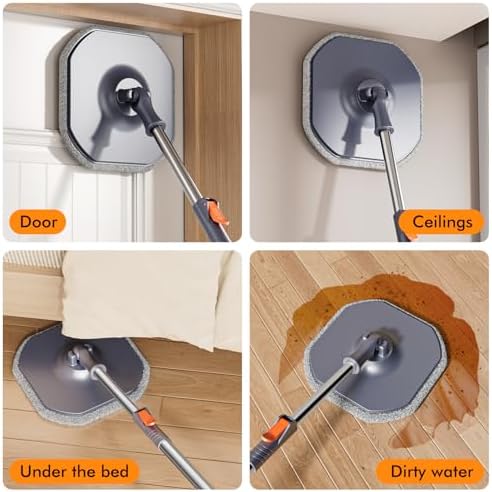 WENGROU Spin Mop and Bucket Set with 360 Self Cleaning System