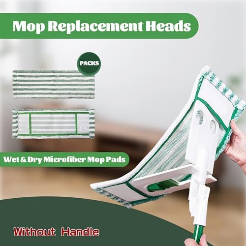4 Pack Microfiber Mop Pads Refills for Libman Mops