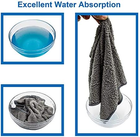 FIXSMITH Microfiber Cleaning Cloths - 8 Pack 12x16in