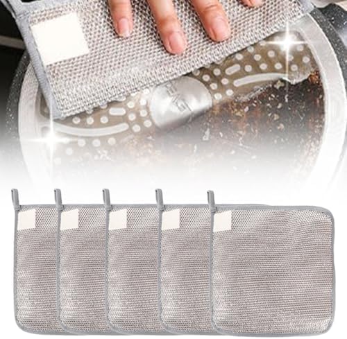 Jiexily 2025 Multipurpose Wire Dish Rags 5 Pcs