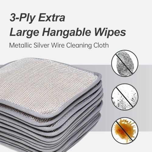 Jiexily 2025 Multipurpose Wire Dish Rags 5 Pcs