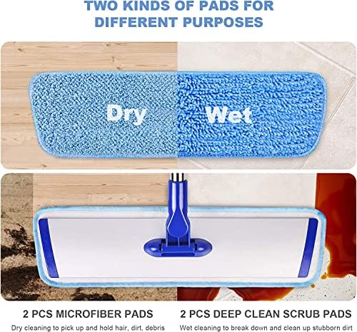 18 Microfiber Mop with Stainless Steel Handle
