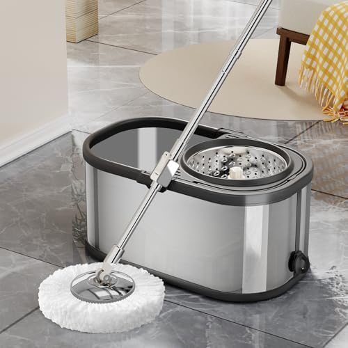 Swiftiron Spin Mop and Bucket Set with Wringer