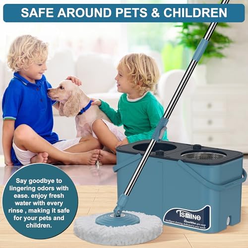 RinseWise Spin Mop and Bucket with 4 Chambers