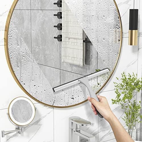 AmazerBath 10 Inch Squeegee with Hook for Shower Doors and Windows